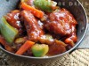 Sweet and sour pork with vegetables
