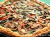 Spinach, tomato and mushroom quiche
