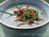 Creamy mushroom soup with roquefort cheese