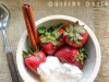 Strawberries in infused balsamic vinegar with spiced yogurt