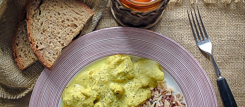 Madras curry turkey with wild rice