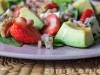 Spinach salad with strawberries and avocado