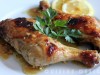 Roasted chicken with rosemary and lemon sauce
