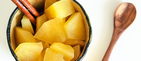 Cinnamon apple compote dessert