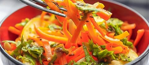 Moroccan salad with fried lemon and parsley