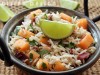 Lime and melon rice salad