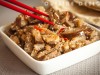 Aubergine sticks with yogurt sauce