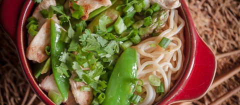 Japanese style chicken with somen noodles